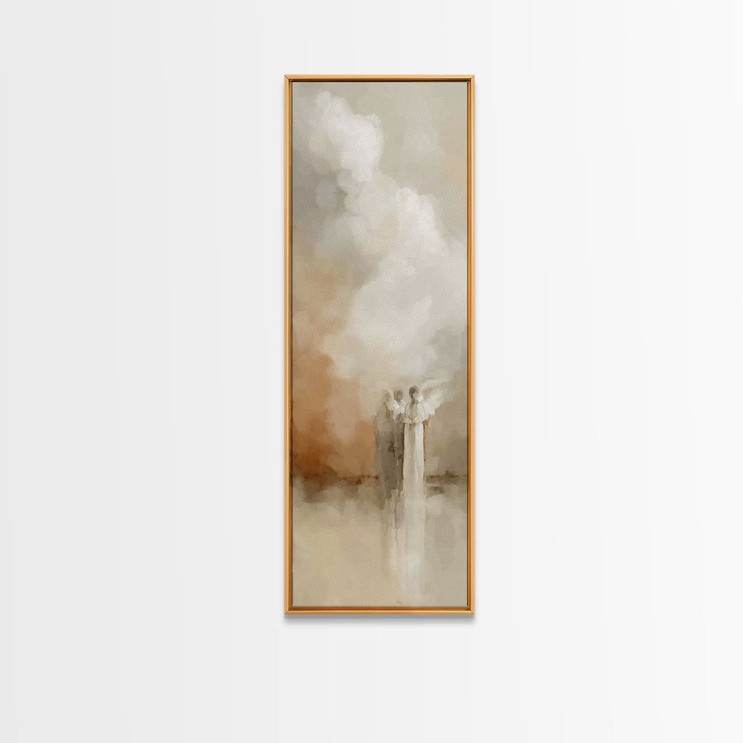 Heavenly Messengers – Framed Canvas Print – Christian Wall Art – Christian Art Canvas – Skinny Art – Christian Christmas Art – Jesus Painti