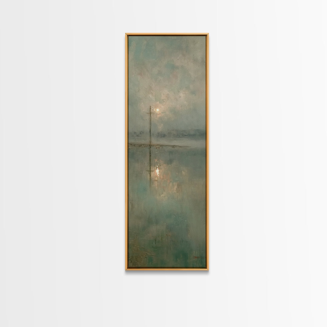 Calm Of Redemption – Framed Canvas Print – Christian Art Canvas – Christian Wall Art – Tall Narrow Wall Art – Christian Art – Christmas Art