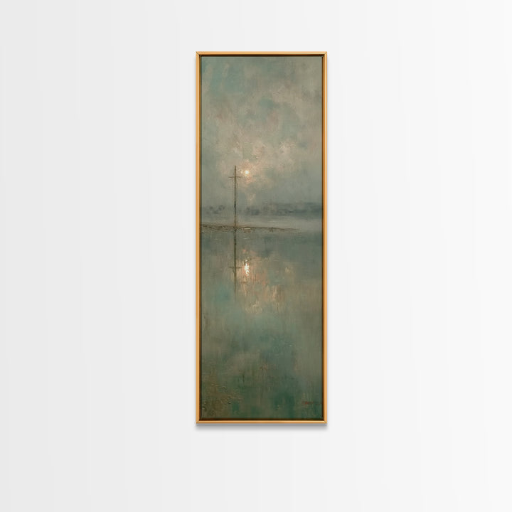 Calm Of Redemption – Framed Canvas Print – Christian Art Canvas – Christian Wall Art – Tall Narrow Wall Art – Christian Art – Christmas Art