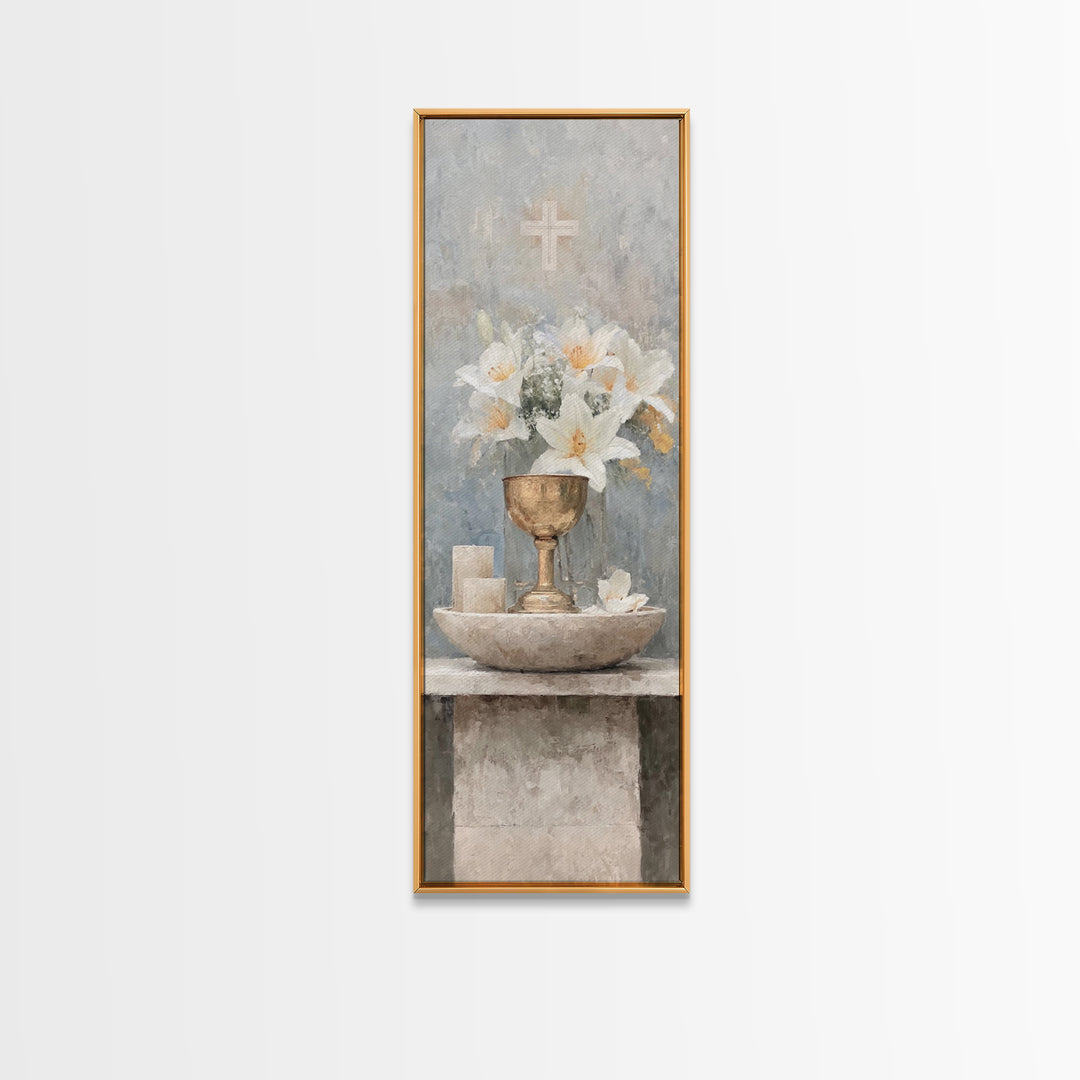 Sanctuary Of Peace – Framed Canvas Print – Narrow Art – Christian Wall Art – Christian Art Canvas – Christian Paintings – Christian Decor