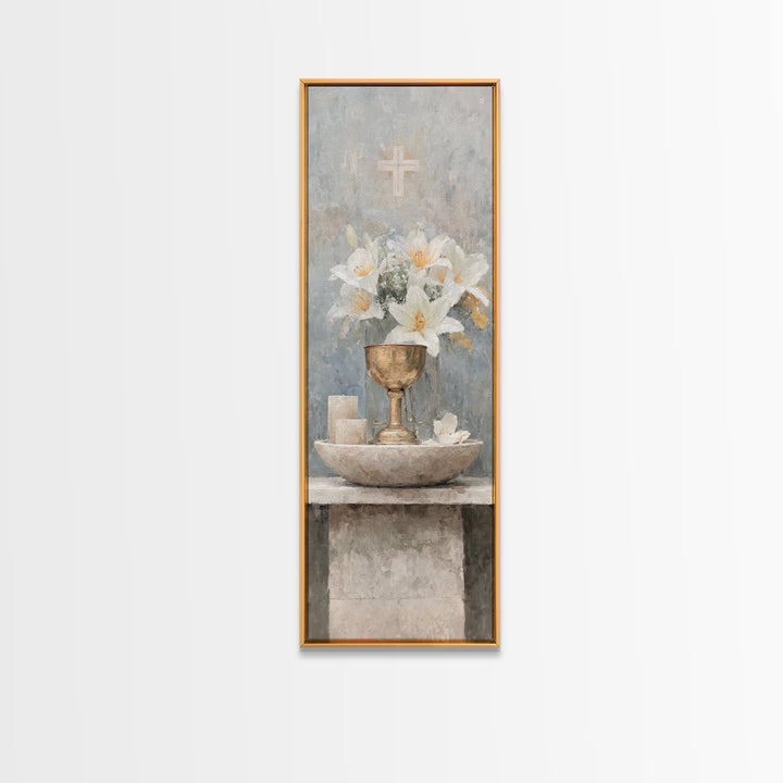 Sanctuary Of Peace – Framed Canvas Print – Narrow Art – Christian Wall Art – Christian Art Canvas – Christian Paintings – Christian Decor