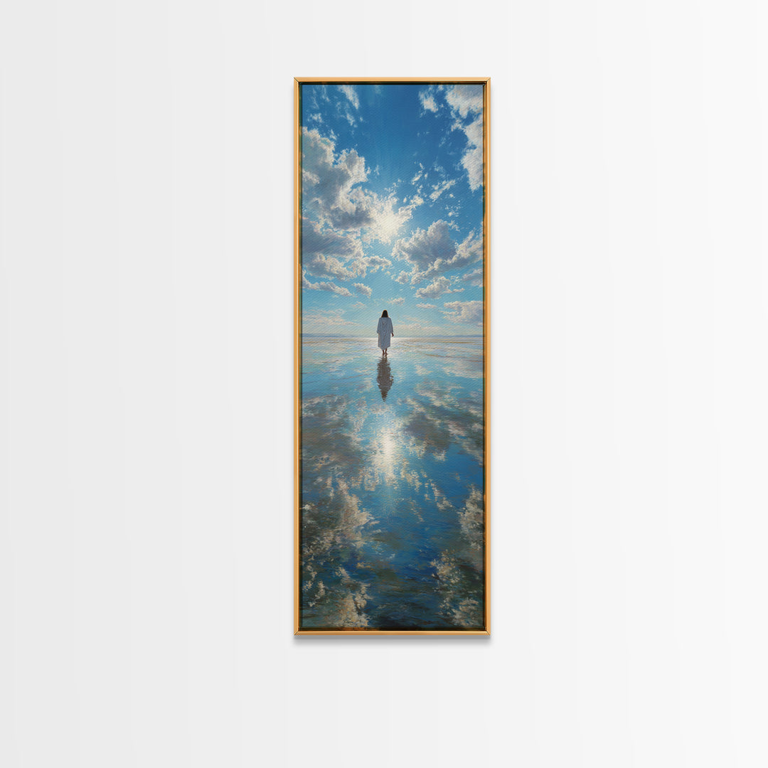 Path Of Glory – Framed Canvas Print – Tall Skinny Art Print – Jesus Painting – Christian Art Work – Large Christian Art