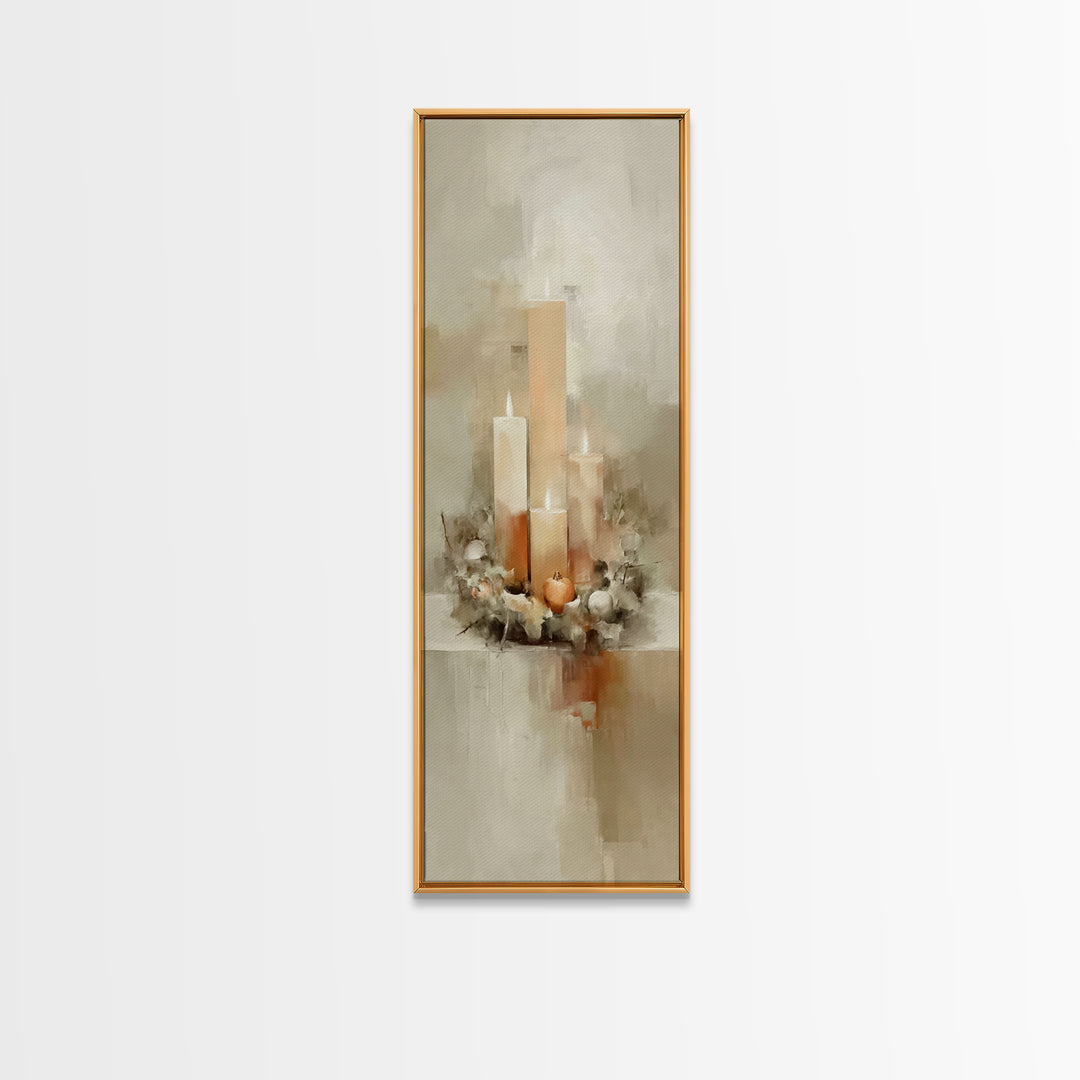 Trinity Candle Harmony – Framed Canvas Print – Christian Art Canvas – Tall Skinny Art Print – Christian Wall Art – Christmas Art – Christia