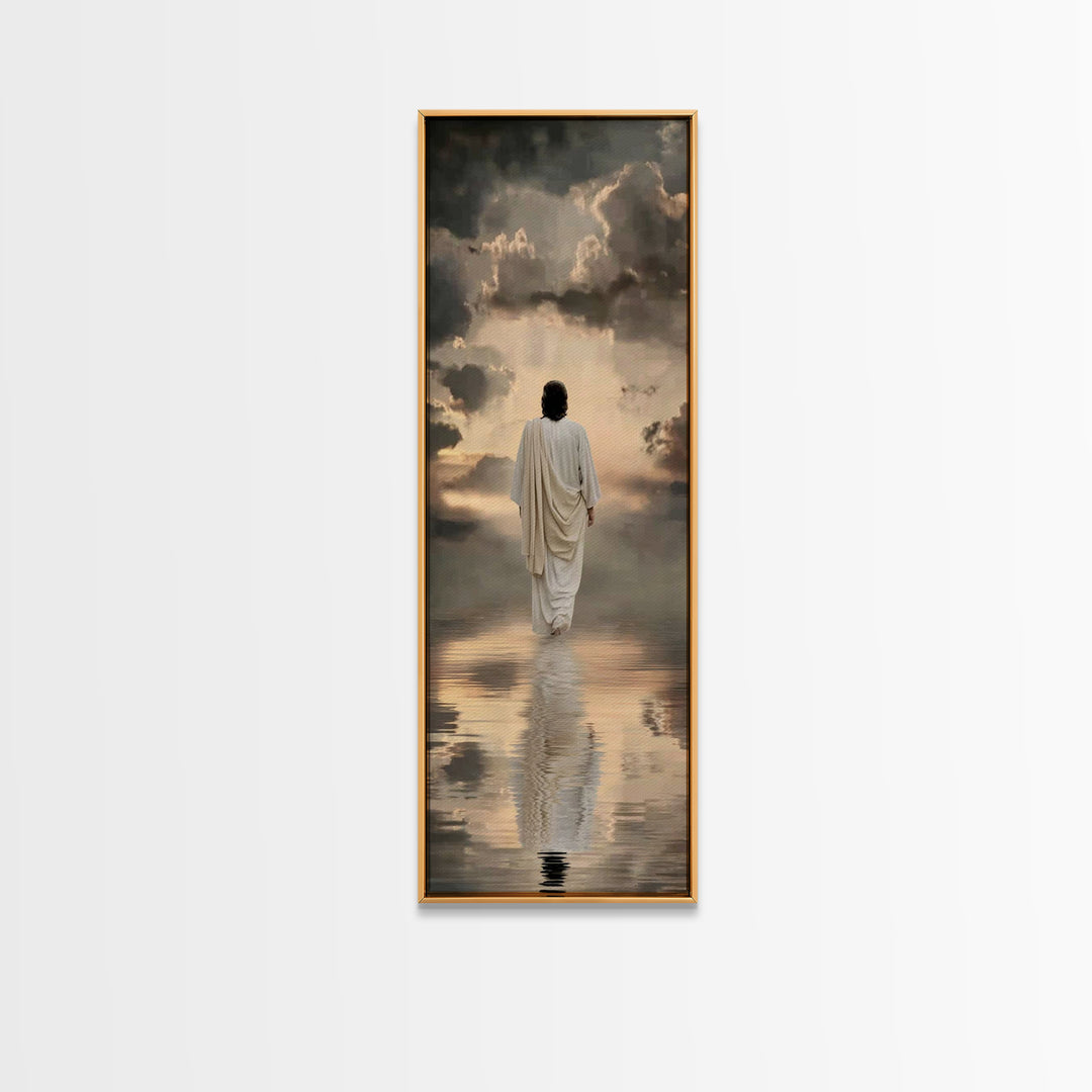 Dawn Of Mercy – Framed Canvas Print – Christian Wall Art – Jesus Painting – Christian Art Canvas – Tall Skinny Art Print – Christian Christ