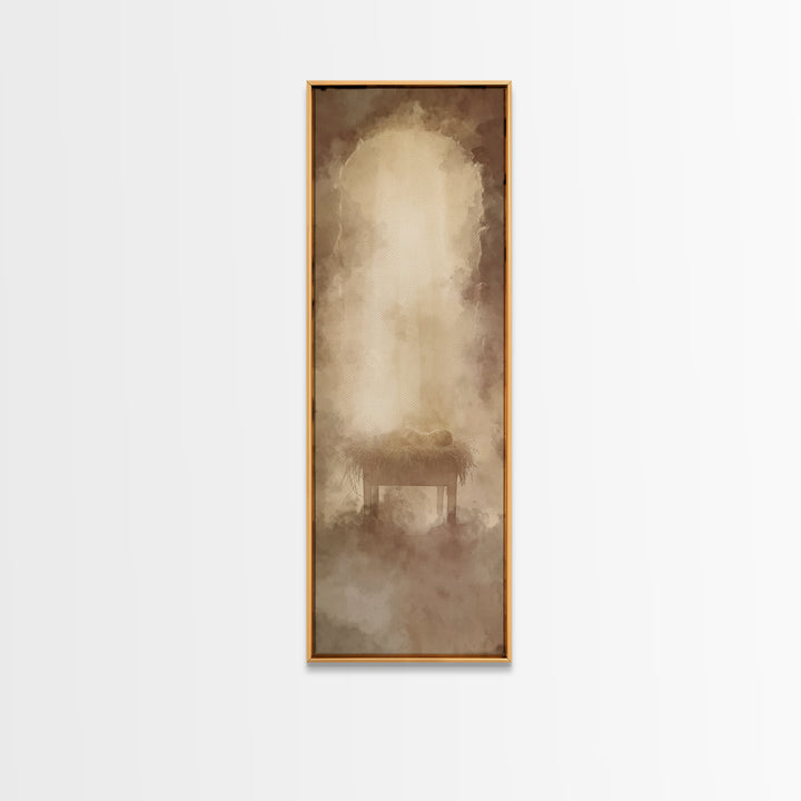 Heavenly Promise – Framed Canvas Print – Christian Wall Art – Christian Art Canvas – Tall Narrow Wall Art – Christian Christmas Art – Chris
