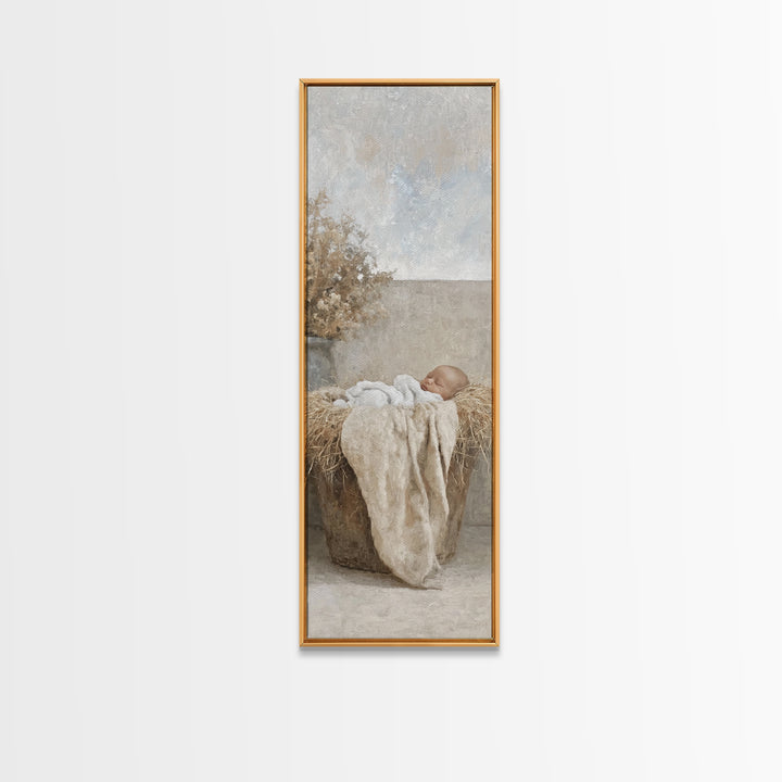 Starborn Blessing – Framed Canvas Print – Christian Art – Christmas Art – Christian Art Canvas – Tall Skinny Art Print – Christian Christma