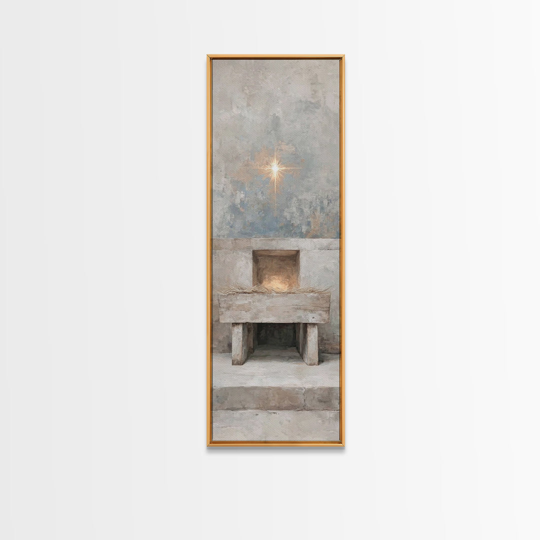 City Of Light – Framed Canvas Print – Christian Art Canvas – Christian Christmas Art – Christmas Wall Art – Skinny Art – Christian Art