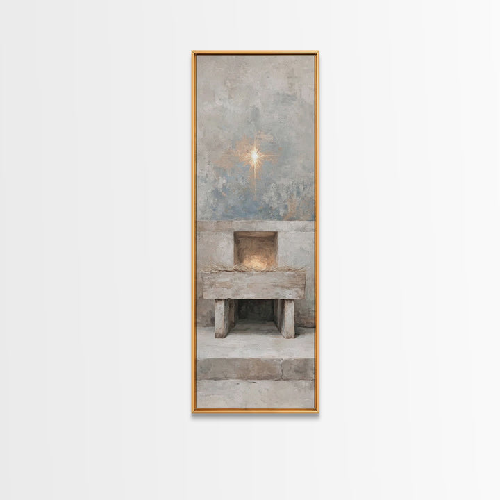 City Of Light – Framed Canvas Print – Christian Art Canvas – Christian Christmas Art – Christmas Wall Art – Skinny Art – Christian Art