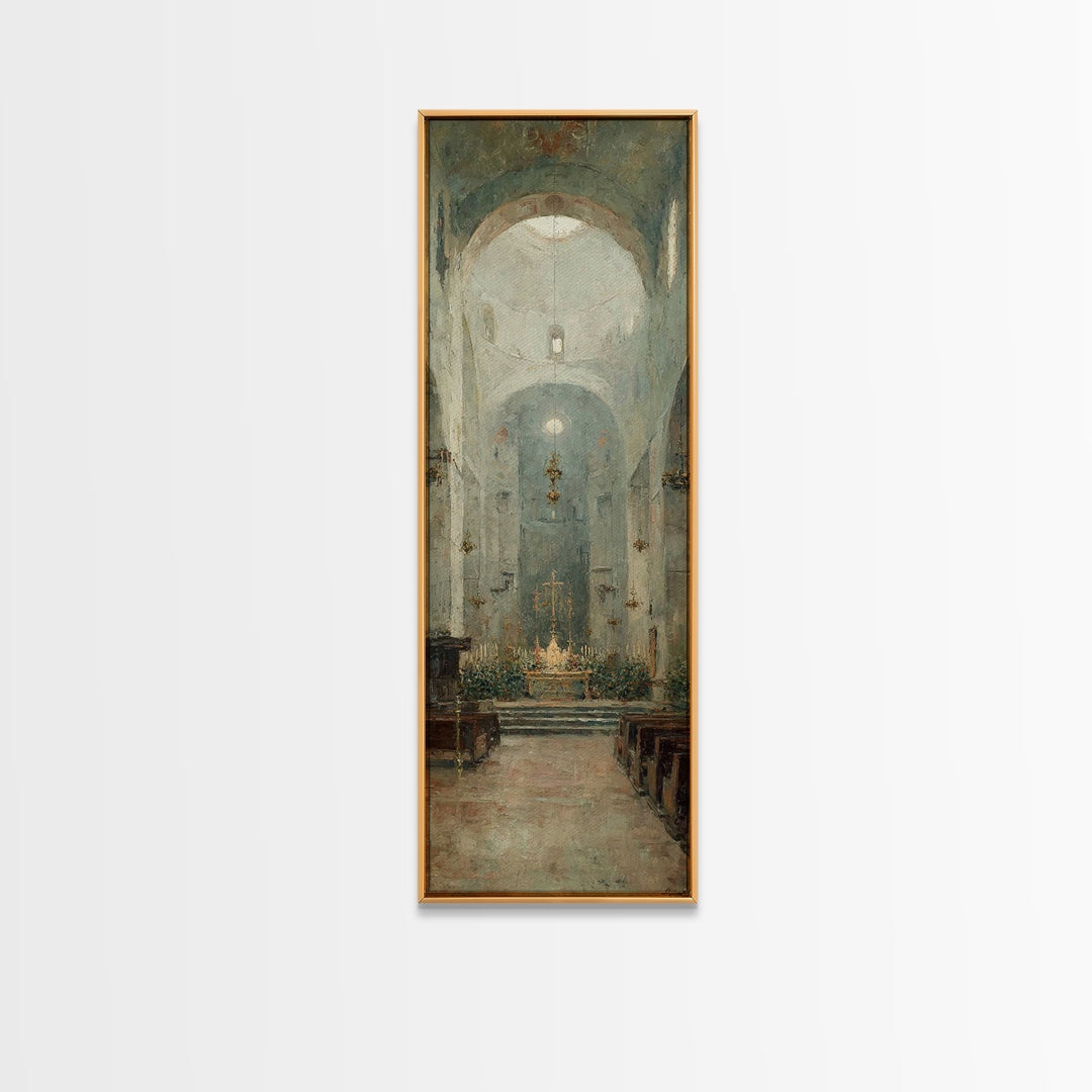 Sanctuary Of Light – Framed Canvas Print – Tall Narrow Wall Art – Christian Wall Art – Christian Art Canvas – Christmas Art – Christian Dec