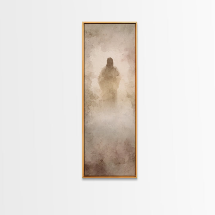 Heavenly Dawn Mercy – Framed Canvas Print – Christian Wall Art – Christian Art Canvas – Jesus Painting – Tall Narrow Wall Art – Faith Art