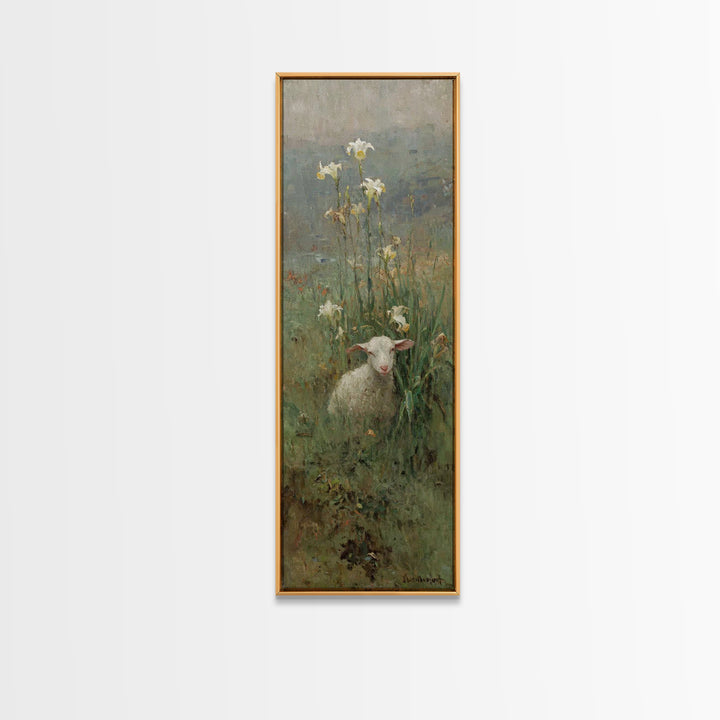 Lilyfield Grace – Framed Canvas Print – Christian Art Canvas – Tall Narrow Wall Art – Christian Wall Art – Christian Painting – Faith Art