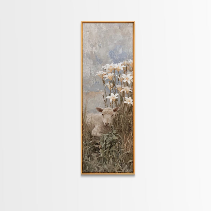 Gentle Morning Light – Framed Canvas Print – Tall Narrow Wall Art – Christian Art Canvas – Christian Painting – Christian Wall Art – Faith