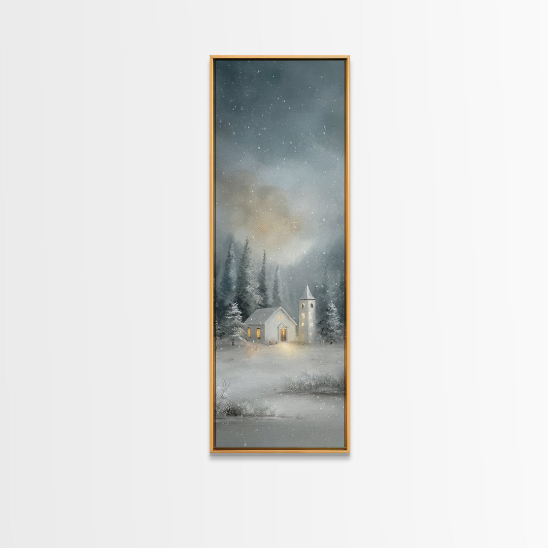 Winter Haven Grace | Framed Canvas Print | Narrow Art | Christian Art Canvas | Framed Christmas Art | Christian Wall Art | Christmas Art Pr
