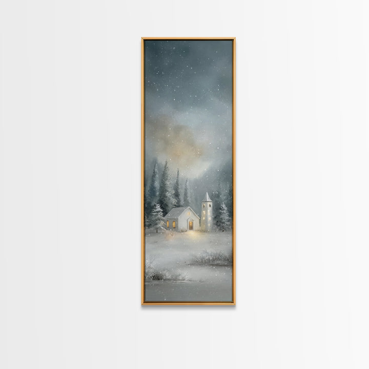 Winter Haven Grace | Framed Canvas Print | Narrow Art | Christian Art Canvas | Framed Christmas Art | Christian Wall Art | Christmas Art Pr