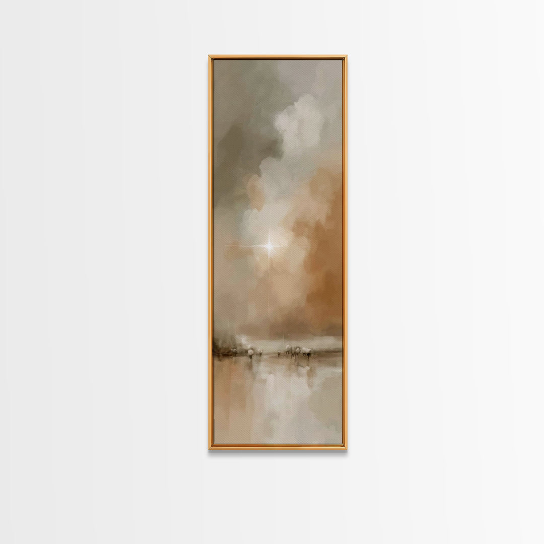 Radiant Winter Star – Framed Canvas Print – Christian Christmas Art – Christian Wall Art – Christmas Canvas Wall Art – Skinny Art – Christi