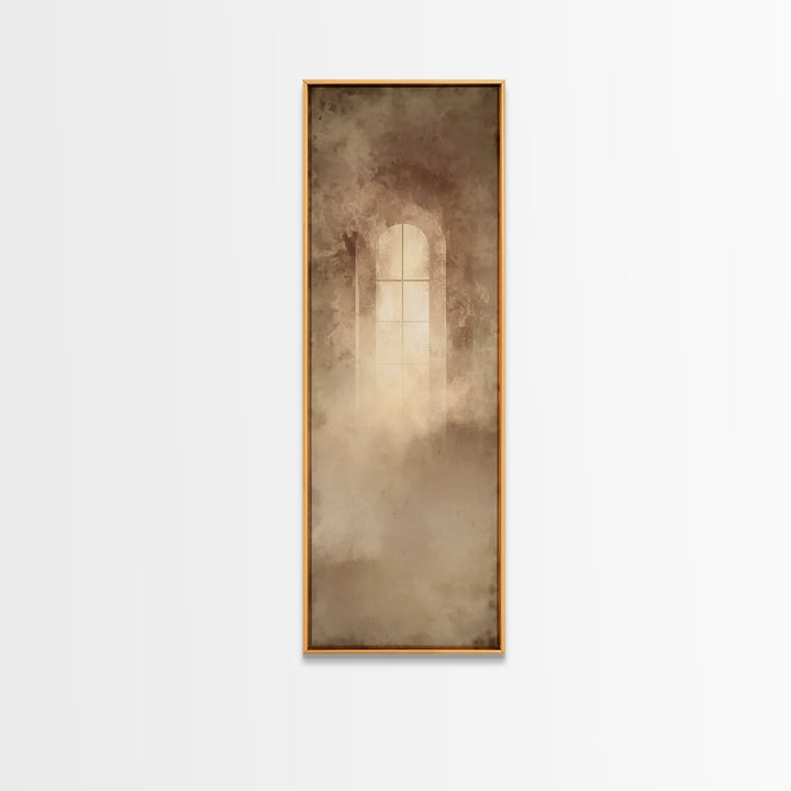 Window Of Grace | Framed Canvas Print | Christian Wall Art | Christian Art Canvas | Minimalist Christian Art | Narrow Art | Christian Gift