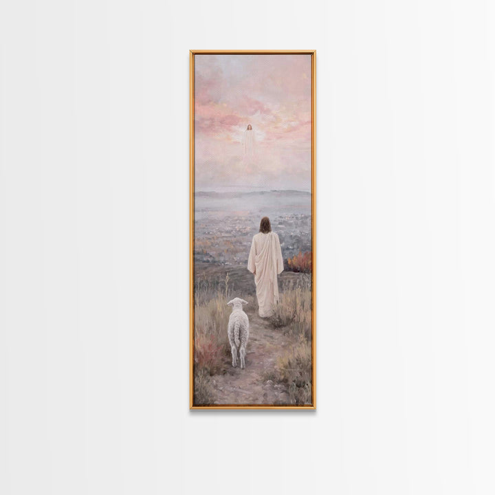 The Shepherd’s Path – Framed Canvas Print – Bible Art – Christian Wall Art – Jesus Painting – Christian Christmas Art – Christian Art Canva