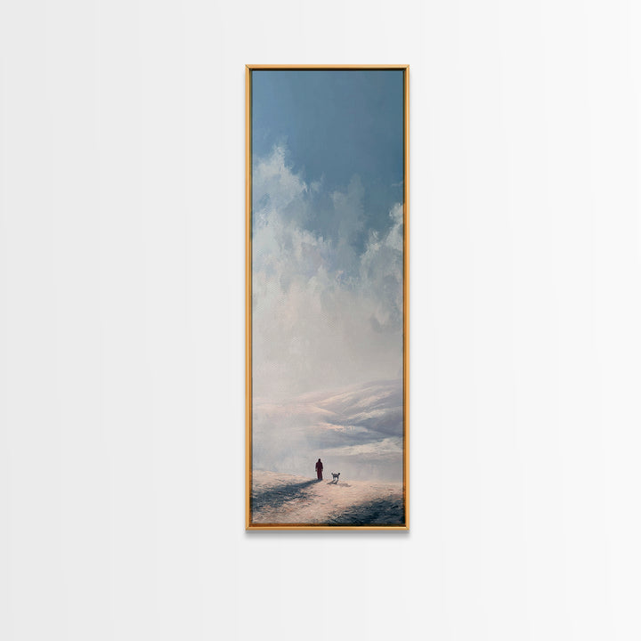 Heavenlit Journey | Framed Canvas Print | Tall Narrow Wall Art | Christian Paintings | Jesus Canvas Art | Christian Decor | Christmas Wall