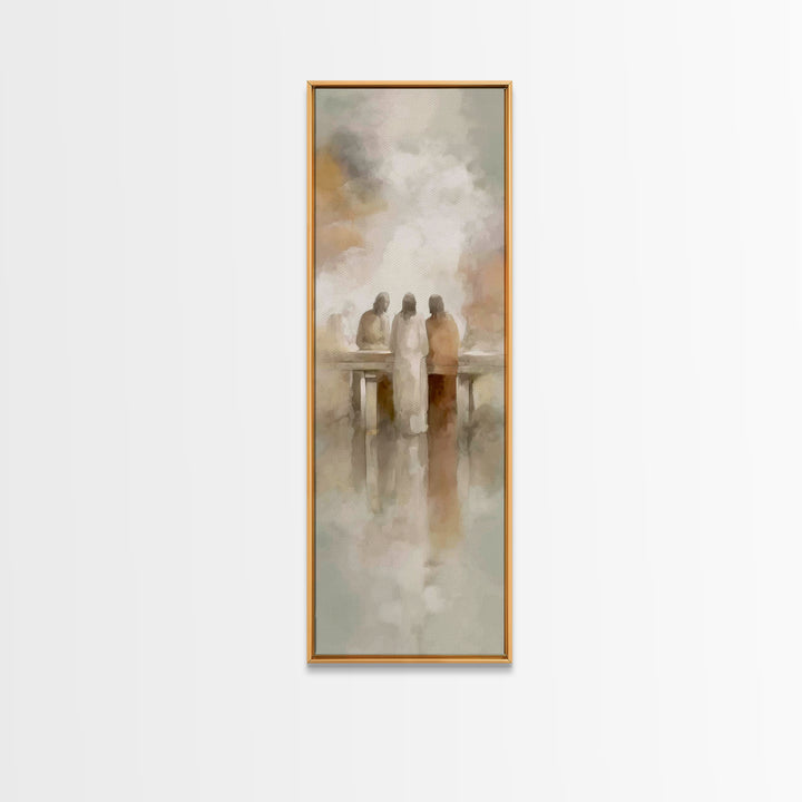Table of Light – Framed Canvas Print – Tall Narrow Wall Art – Christian Wall Art – Christian Art Canvas – Christian Christmas Art – Christi