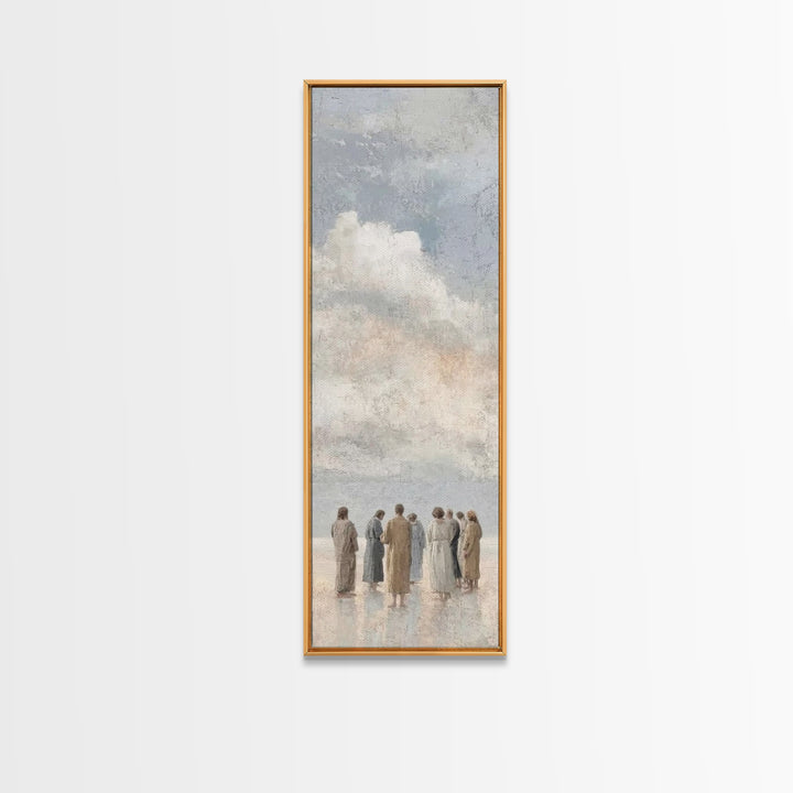 Gathered In Light – Framed Canvas Print – Tall Skinny Art Print – Christian Art Canvas – Christian Wall Art – Jesus Painting – Christian Ch