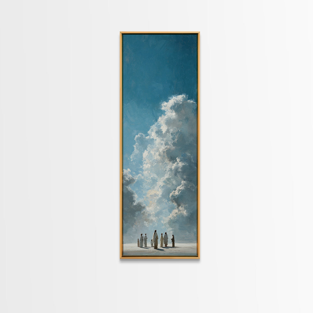 Celestial Gathering – Framed Canvas Print – Tall Narrow Wall Art – Christian Art Canvas – Christian Wall Art – Jesus Painting – Christian C