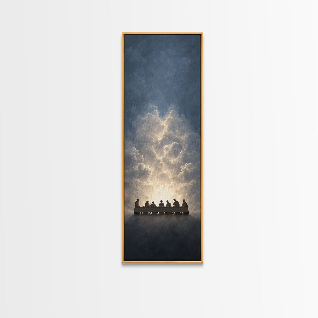 Upper Room Glory – Framed Canvas Print – Narrow Art – Christian Art Canvas – Christian Wall Art – Jesus Painting – Christian Christmas
