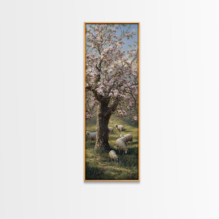 Risen Dawn Glory – Framed Canvas Print – Christian Wall Art – Tall Narrow Wall Art – Christian Art Canvas – Jesus Painting