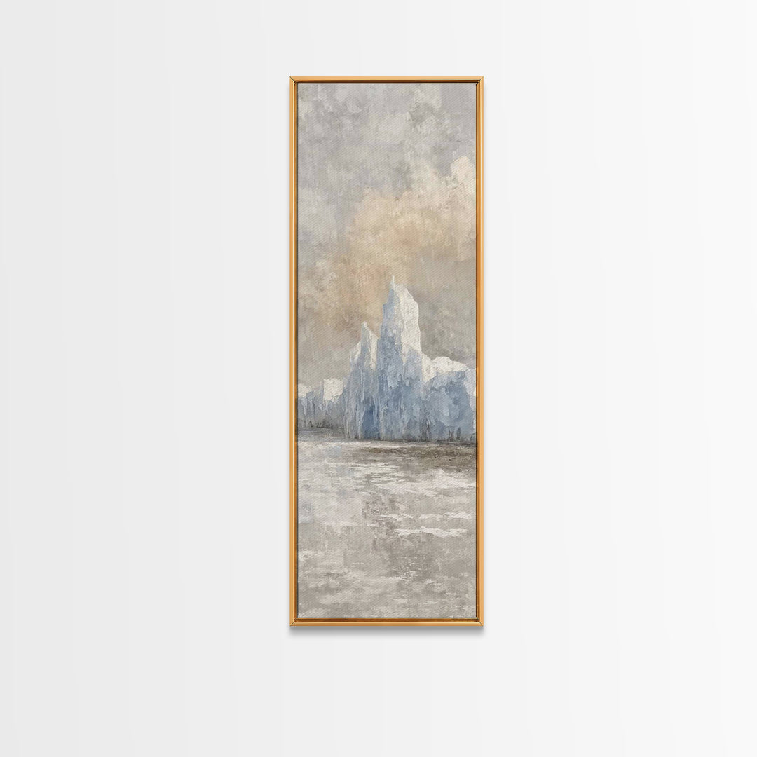 Iceberg Of Wonder | Framed Canvas Print | Christian Art | Christian Wall Art | Christian Art Canvas | Narrow Art | Christmas Art