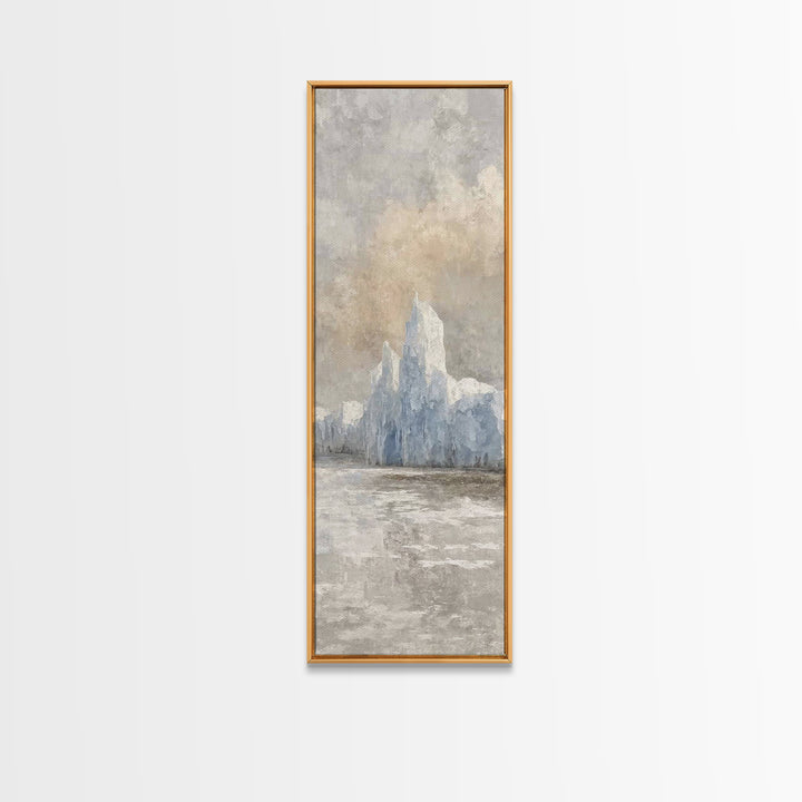 Iceberg Of Wonder | Framed Canvas Print | Christian Art | Christian Wall Art | Christian Art Canvas | Narrow Art | Christmas Art