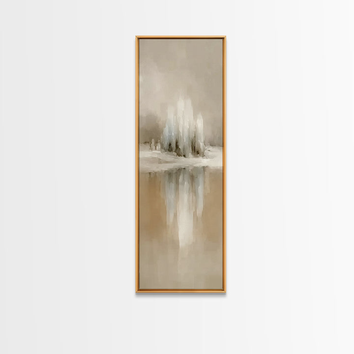 Winter Crystal Peaks - Framed Canvas Print - Christian Art Canvas - Christian Wall Art - Christmas Art - Skinny Art - Christian Christmas A