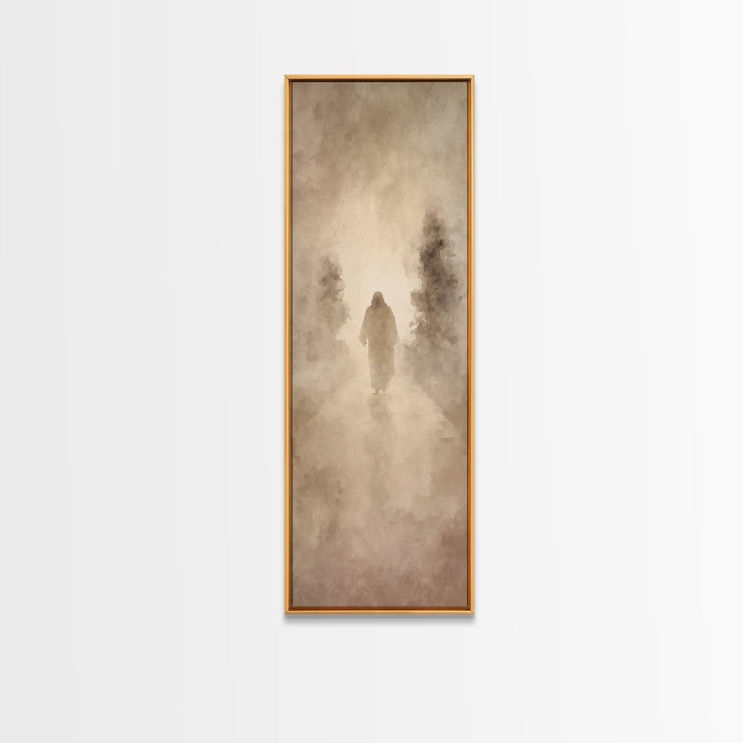 The Coming Guide – Framed Canvas Print – Christian Art – Jesus Painting – Tall Skinny Art Print – Christian Christmas Art