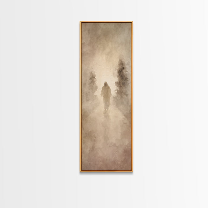 The Coming Guide – Framed Canvas Print – Christian Art – Jesus Painting – Tall Skinny Art Print – Christian Christmas Art