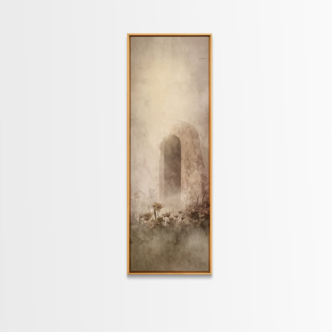 Holy Dawn Passage – Framed Canvas Print – Christian Art Canvas – Christian Christmas Art – Jesus Painting – Tall Narrow Wall Art