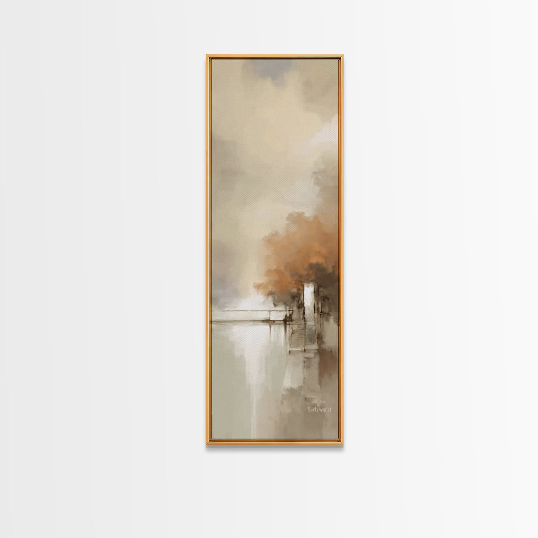 Hillside Lights – Framed Canvas Print – Skinny Art – Christian Christmas Art – Christian Art Canvas – Christian Wall Art – Christmas Decor