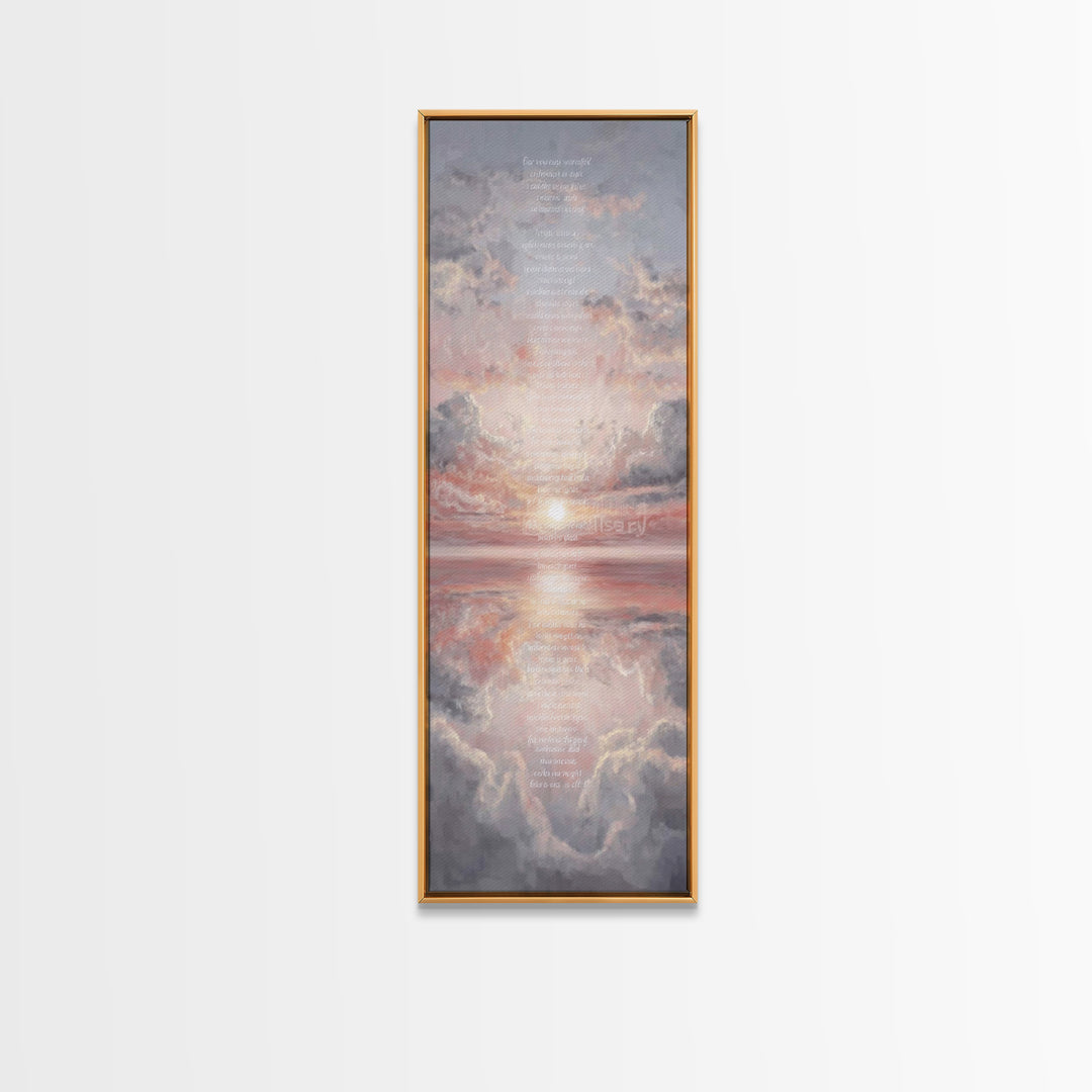 River Of Peace – Framed Canvas Print – Tall Narrow Wall Art – Minimalist Christian Art – Christian Art Canvas – Christian Gift – Christian