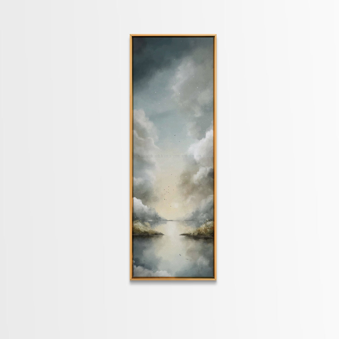 Heavenly Ascent – Framed Canvas Print – Skinny Art – Christian Wall Art – Abstract Christian Art – Christian Art Canvas – Christian Art Pri