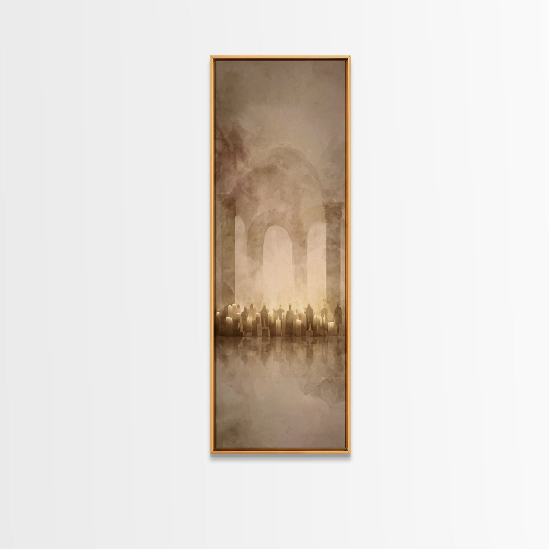 Promise Of Light – Framed Canvas Print – Tall Narrow Wall Art – Christian Painting – Christian Art Canvas – Christian Wall Art – Modern Chr