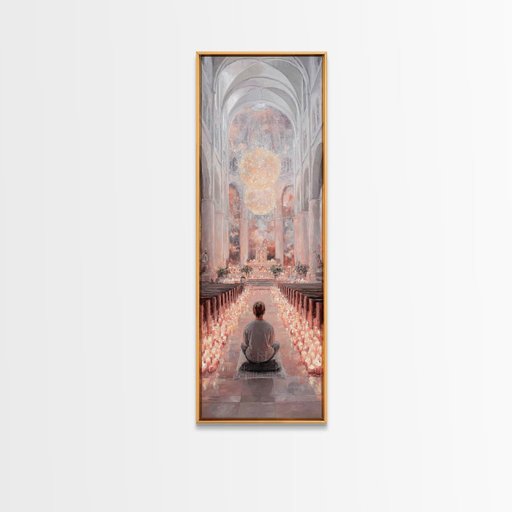 Sacred Gathering – Framed Canvas Print – Tall Narrow Wall Art – Christian Art – Christian Wall Art – Christian Art Canvas – Subtle Christia