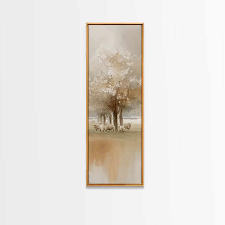 Fields Of Promise – Framed Canvas Print – Christian Art Canvas – Jesus Painting – Christian Wall Art – Tall Narrow Wall Art
