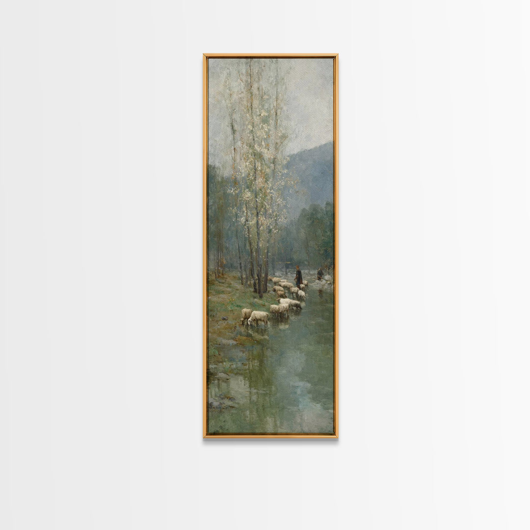 Blossoms Of Hope – Framed Canvas Print – Tall Skinny Art Print – Christian Art Canvas – Jesus Painting – Christian Christmas Art
