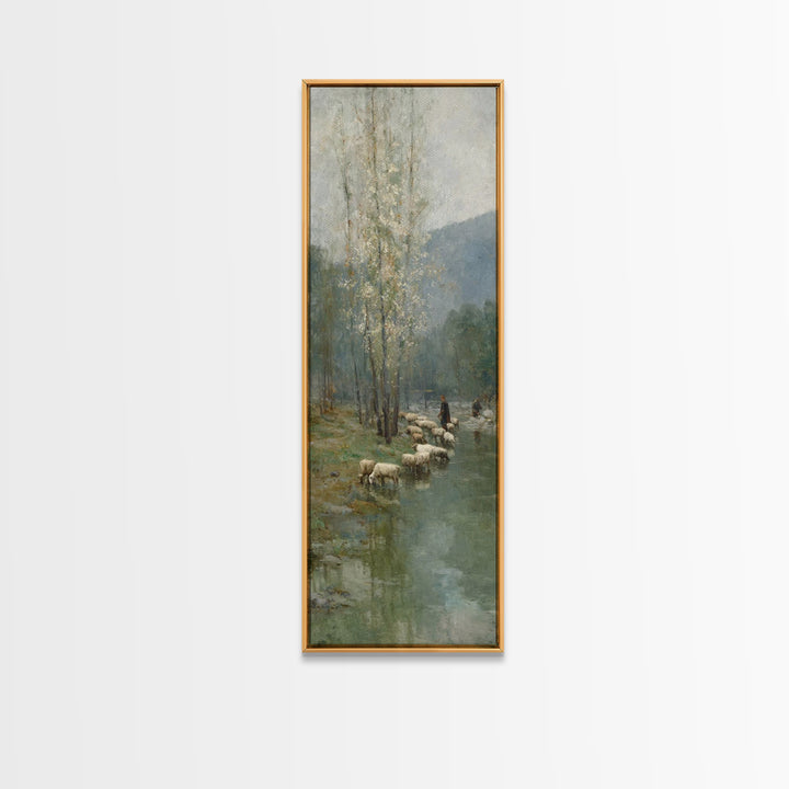 Blossoms Of Hope – Framed Canvas Print – Tall Skinny Art Print – Christian Art Canvas – Jesus Painting – Christian Christmas Art