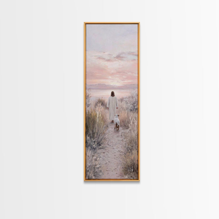 Dawn Of Comfort | Framed Canvas Print | Narrow Art | Christian Art Canvas | Jesus Painting | Christian Wall Art | Modern Christian Art