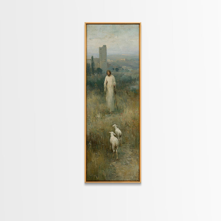 Heavenly Pathway | Framed Canvas Print | Skinny Art | Christian Art Print | Jesus Painting | Christian Wall Art | Christian Art Canvas