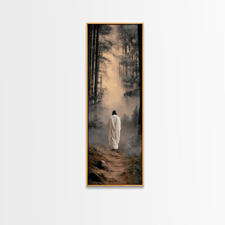 Redeemer’s Walk – Framed Canvas Print – Tall Skinny Art Print – Christian Art Work – Christian Painting – Jesus Canvas Art – Christian Chri