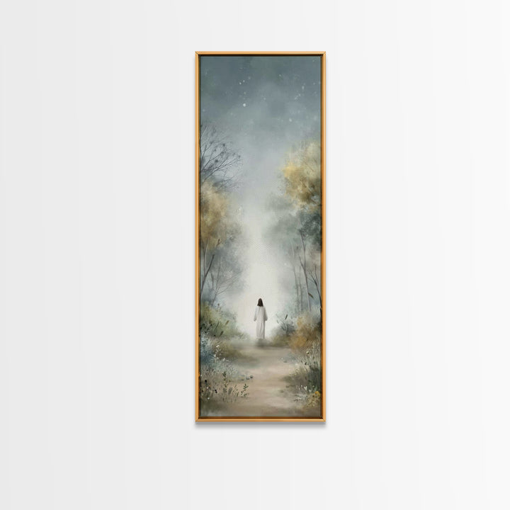 Forest Of Hope – Framed Canvas Print – Tall Narrow Wall Art – Christian Art Print – Christian Wall Art – Modern Christian Art – Jesus Paint