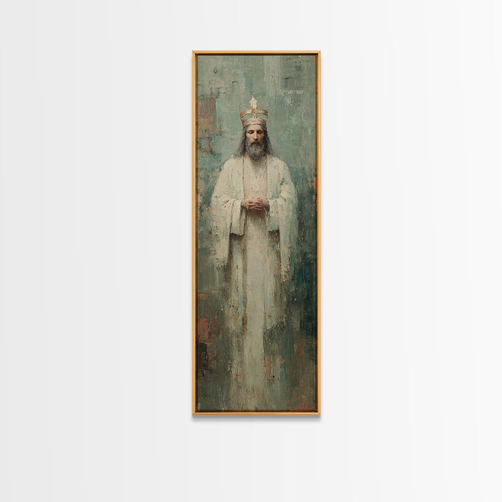Majesty Of Heaven – Framed Canvas Print – Tall Narrow Wall Art – Christian Wall Art – Large Jesus Painting – Christian Art Work – Christmas