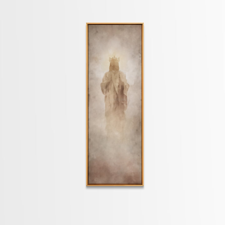 Radiant Holy Crown – Framed Canvas Print – Skinny Art – Christian Painting – Jesus Art Print – Christian Christmas Art – Modern Christian A