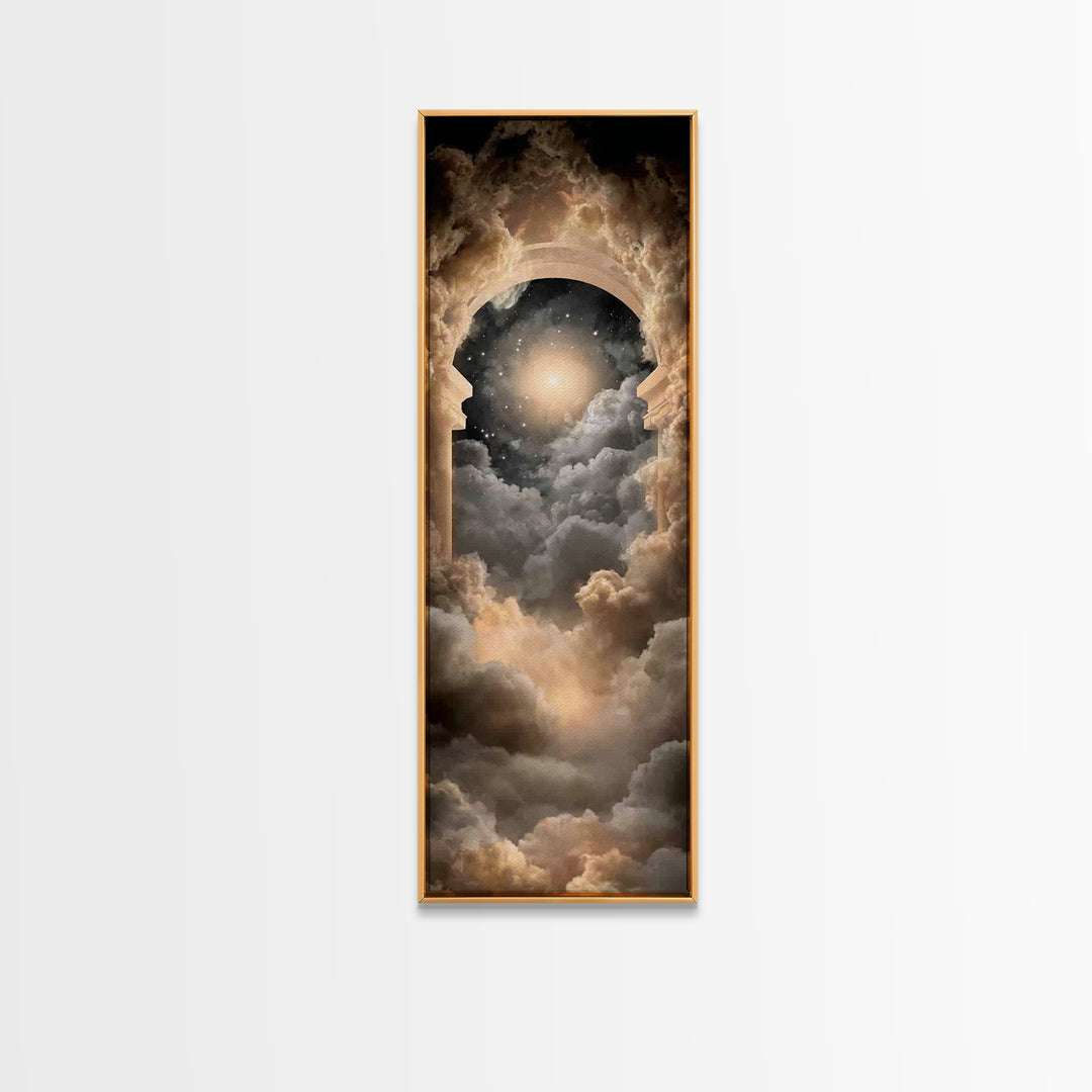 Celestial Gate – Framed Canvas Print – Christian Art Canvas – Moody Christian Art – Christian Wall Art – Skinny Art – Christian Painting
