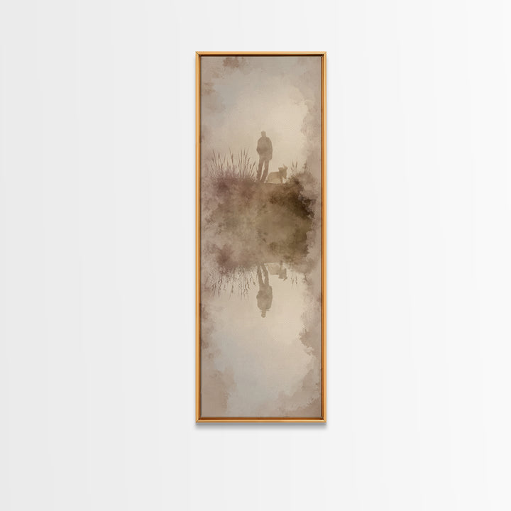Autumn Shepherd Peace, Framed Canvas Print, Christian Art, Jesus Painting, Christian Art Canvas, Tall Narrow Wall Art, Christian Wall Art