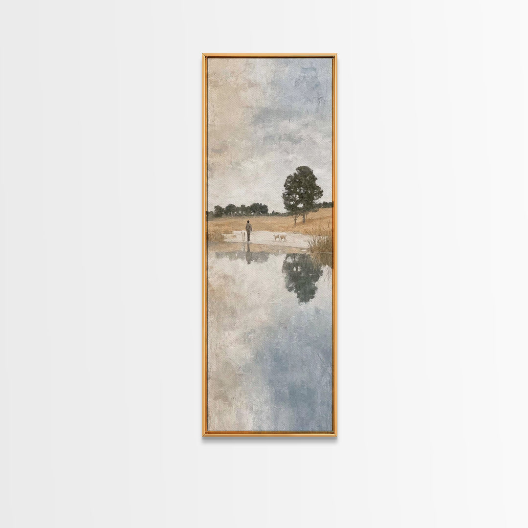 Shepherd’s Morning Glow – Framed Canvas Print – Christian Wall Art – Jesus Painting – Christian Art – Christian Art Canvas – Tall Narrow Wa